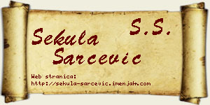 Sekula Šarčević vizit kartica